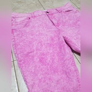 Forever 21 Plus Pink-Washed Denim Pants, Ladies Size 18